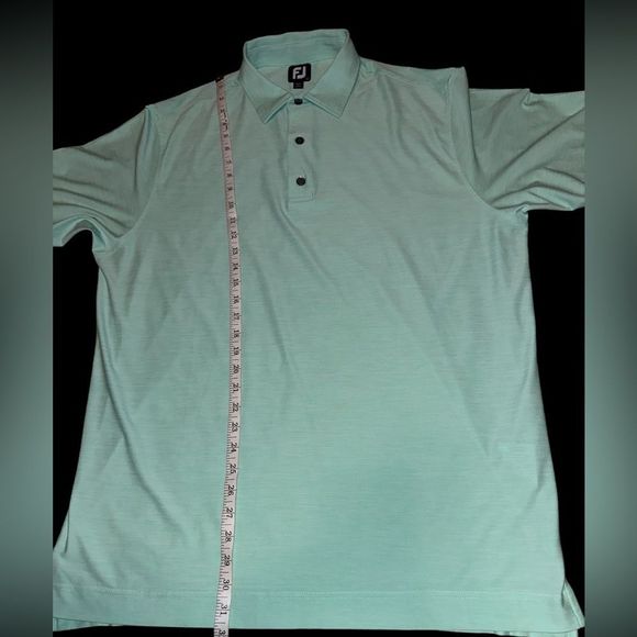 FJ FootJoy Polo‎ Performance Shirt Green Men’s Sz Large Golf Shirt Short Sleeve - Picture 6 of 9